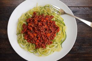 Zuchini, spaghetti, zoodles